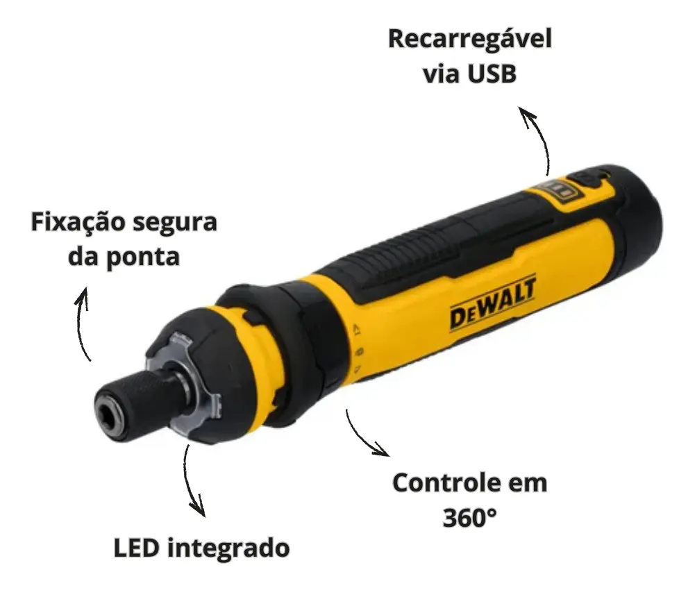 Parafusadeira Chave De Fenda Dewalt Flexdrive Sem Fio Dwht6