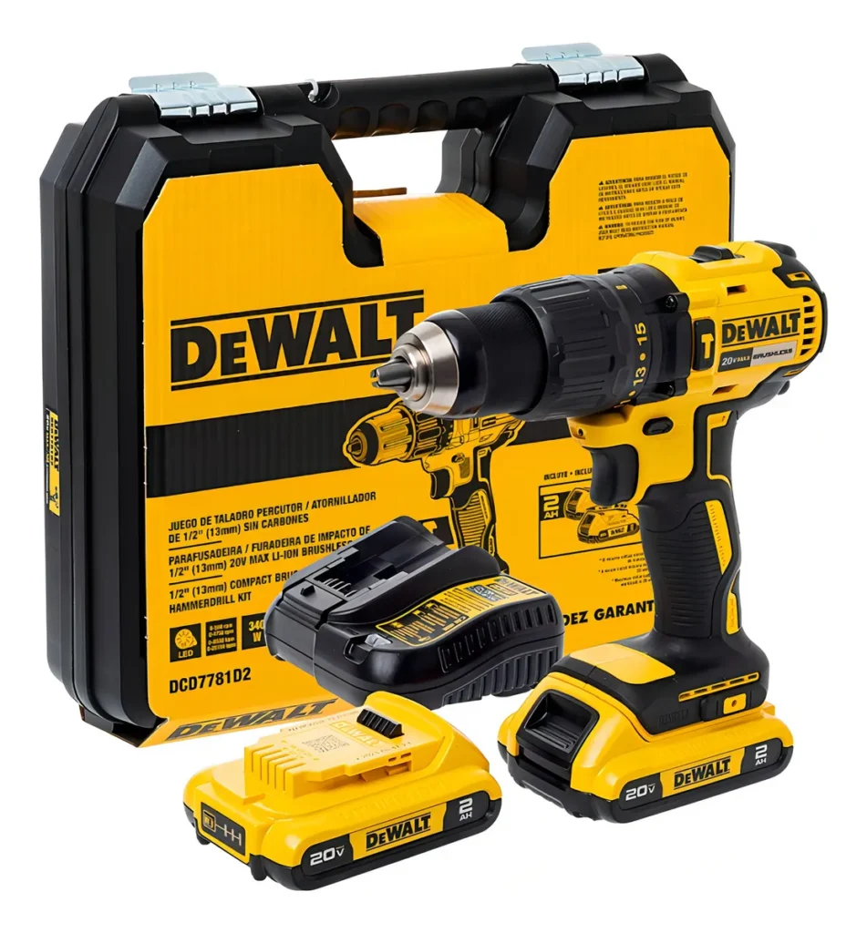 Parafusadeira e Furadeira de Impacto 13mm 20V DEWALT DCD7781D2